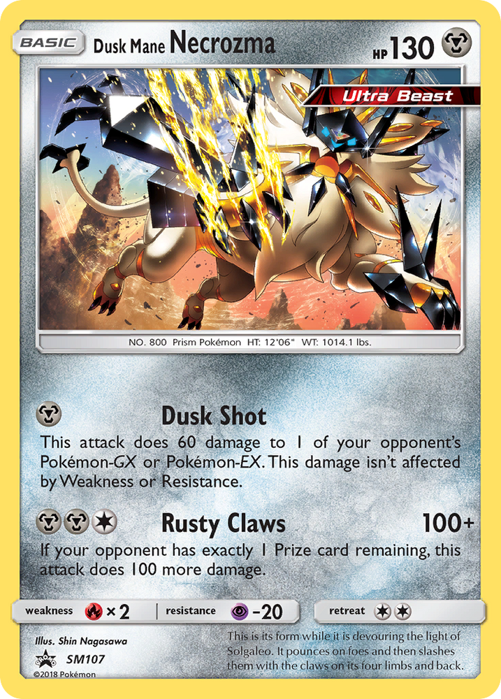 Pokemon | Dusk Mane Necrozma (SM107) [Sun & Moon: Black Star Promos] | The Nerd Merchant