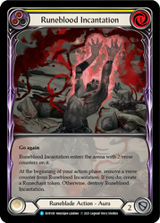 Flesh and Blood TCG | Runeblood Incantation (Yellow) [EVR108] (Everfest)  1st Edition Extended Art Rainbow Foil | The Nerd Merchant