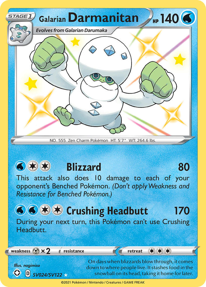 Pokemon | Galarian Darmanitan (SV024/SV122) [Sword & Shield: Shining Fates] | The Nerd Merchant