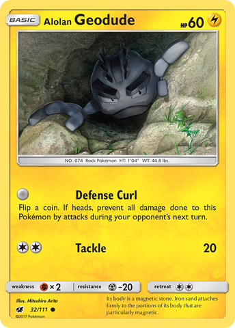 Pokemon | Alolan Geodude (32/111) [Sun & Moon: Crimson Invasion] | The Nerd Merchant