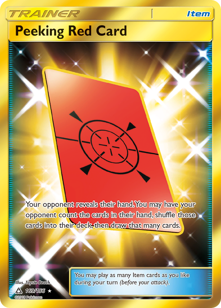 Pokemon | Peeking Red Card (169/156) [Sun & Moon: Ultra Prism] | The Nerd Merchant