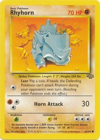 Pokemon | Rhyhorn (61/64) [Jungle Unlimited] | The Nerd Merchant