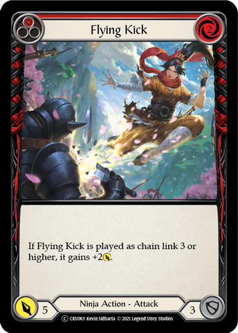 Flying Kick (Red) [U-CRU063] (Crucible of War Unlimited)  Unlimited Normal