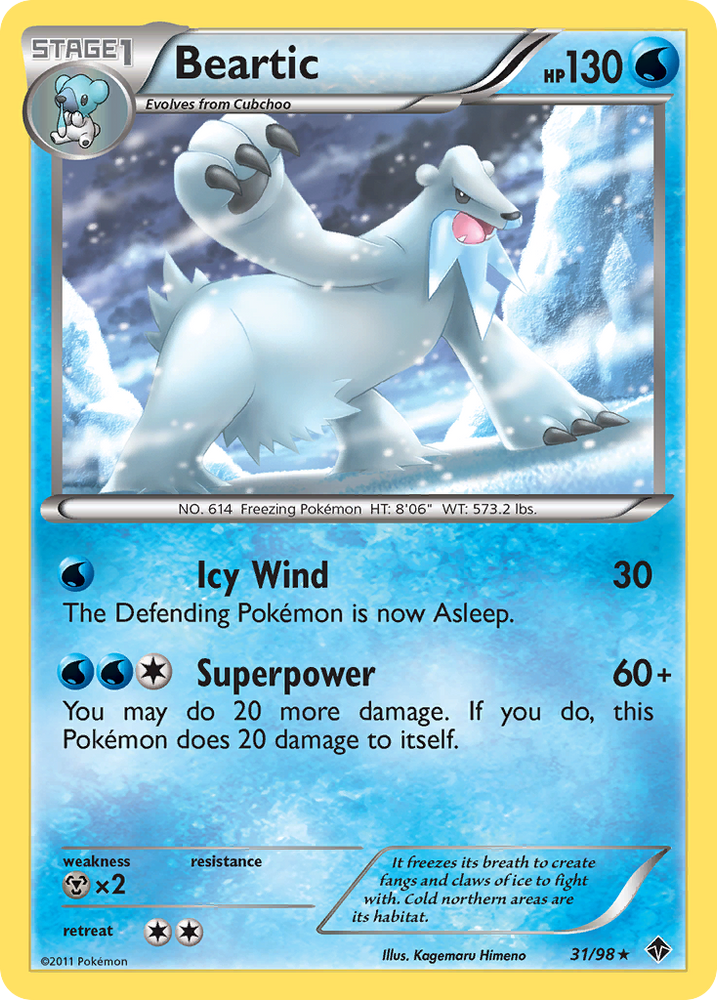 Pokemon | Beartic (31/98) [Black & White: Emerging Powers] | The Nerd Merchant