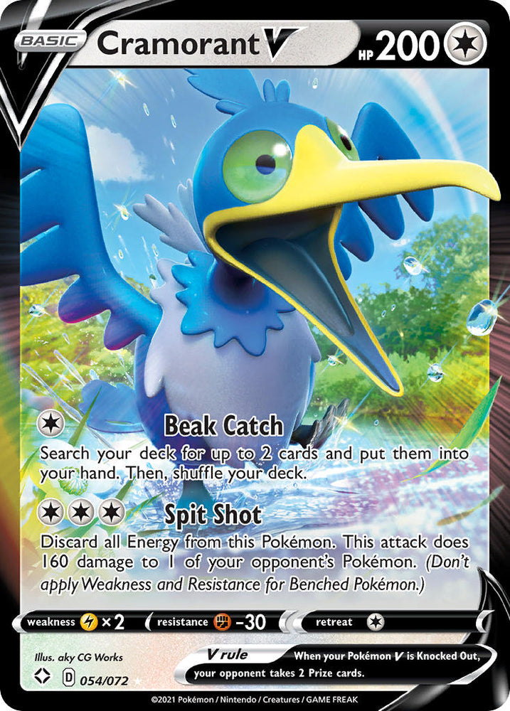 Pokemon | Cramorant V (054/072) [Sword & Shield: Shining Fates] | The Nerd Merchant