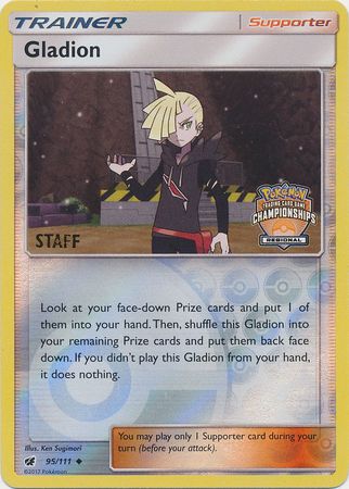 Pokemon | Gladion (95/111) (Regional Championship Promo Staff) [Sun & Moon: Crimson Invasion] | The Nerd Merchant