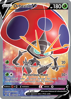 Pokemon | Orbeetle V (166/185) [Sword & Shield: Vivid Voltage] | The Nerd Merchant