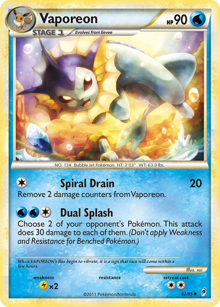Pokemon | Vaporeon (52/95) [HeartGold & SoulSilver: Call of Legends] | The Nerd Merchant
