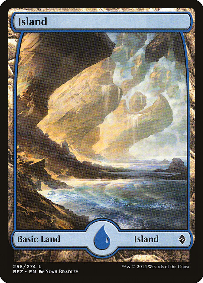 Magic | Island (255) (Full Art) [Battle for Zendikar] | The Nerd Merchant
