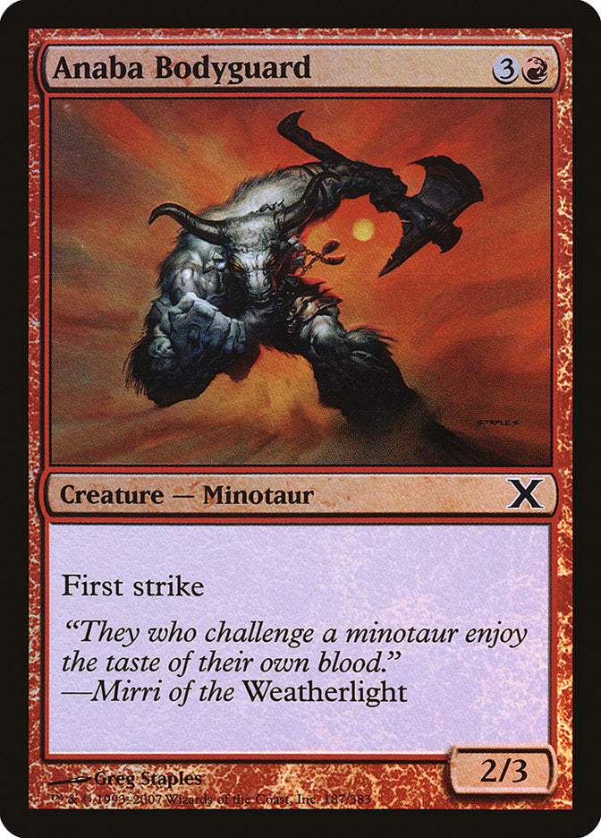 Magic | Anaba Bodyguard (Premium Foil) [Tenth Edition] | The Nerd Merchant