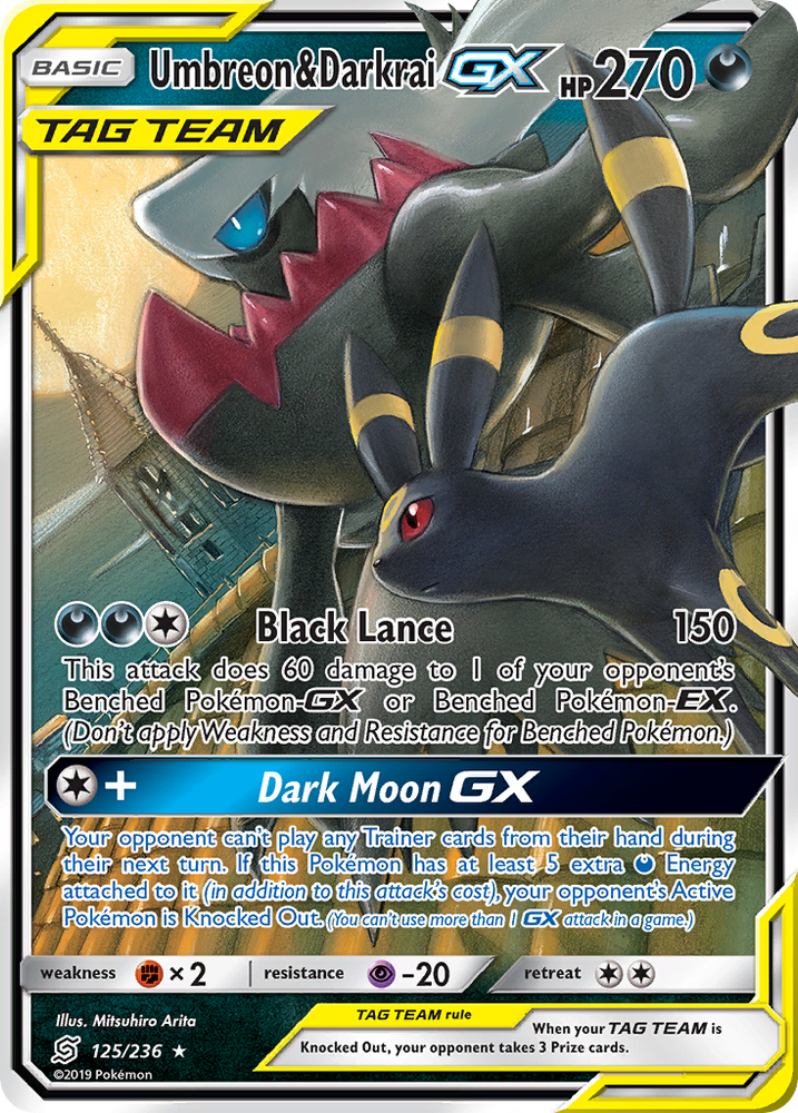 Pokemon | Umbreon & Darkrai GX (125/236) [Sun & Moon: Unified Minds] | The Nerd Merchant