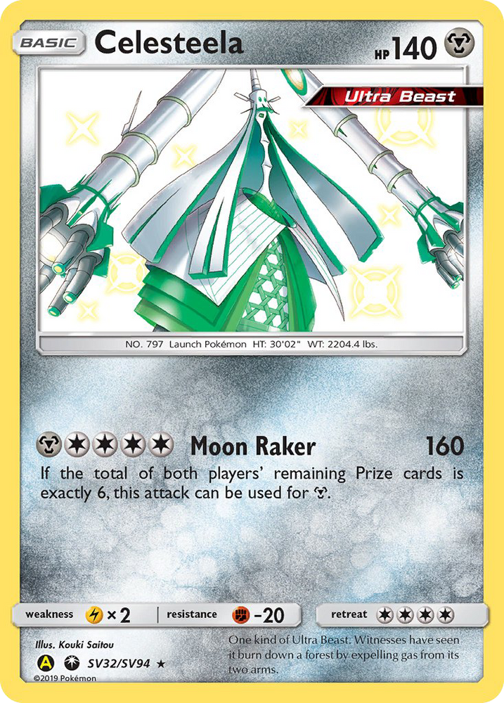 Pokemon | Celesteela (SV32/SV94) [Sun & Moon: Hidden Fates - Shiny Vault] | The Nerd Merchant