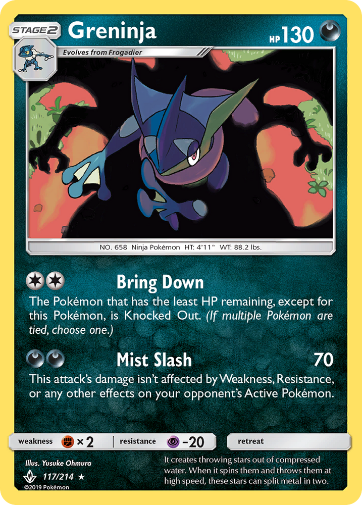 Pokemon | Greninja (117/214) [Sun & Moon: Unbroken Bonds] | The Nerd Merchant