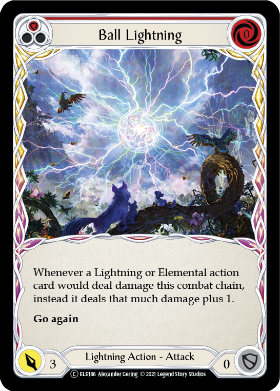 Flesh and Blood TCG | Ball Lightning (Red) [U-ELE186] (Tales of Aria Unlimited)  Unlimited Rainbow Foil | The Nerd Merchant