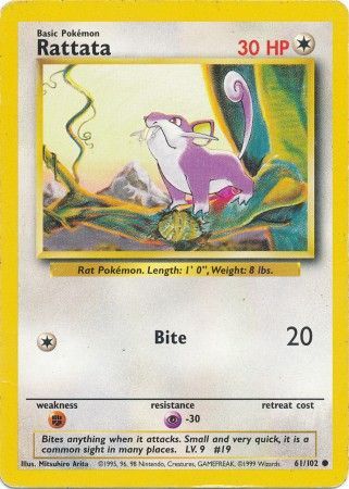 Pokemon | Rattata (61/102) [Base Set Unlimited] | The Nerd Merchant