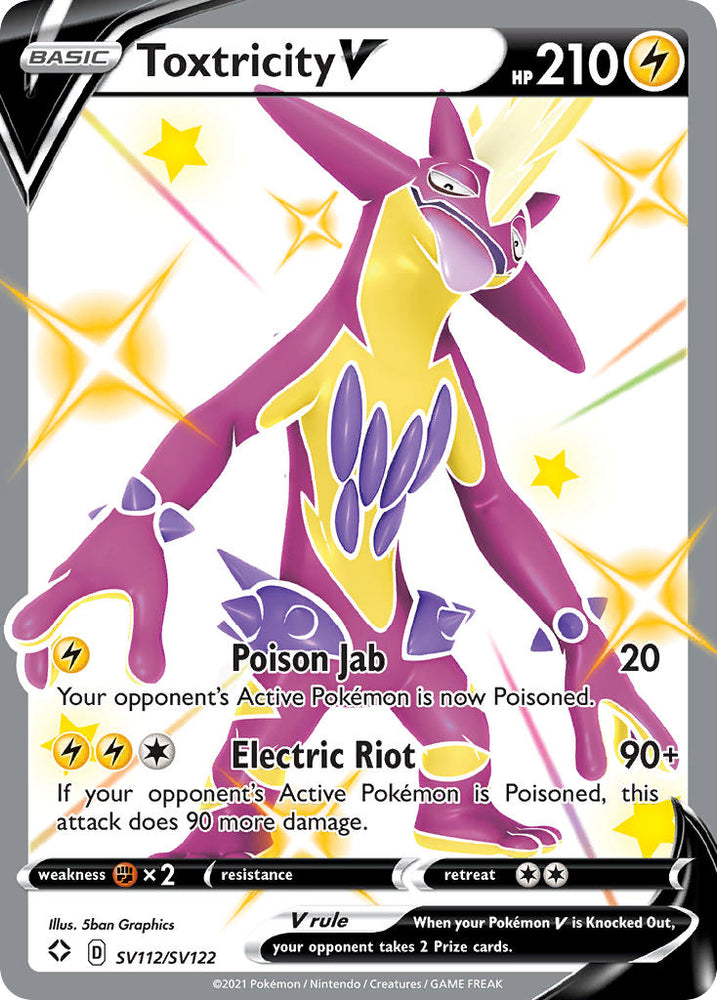 Pokemon | Toxtricity V (SV112/SV122) [Sword & Shield: Shining Fates] | The Nerd Merchant