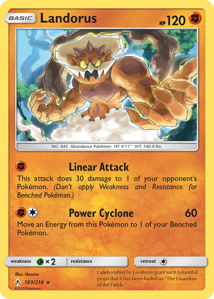 Pokemon | Landorus (103/214) [Sun & Moon: Unbroken Bonds] | The Nerd Merchant