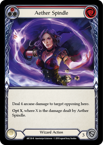 Flesh and Blood TCG | Aether Spindle (Red) [ARC126-R] (Arcane Rising)  1st Edition Rainbow Foil | The Nerd Merchant