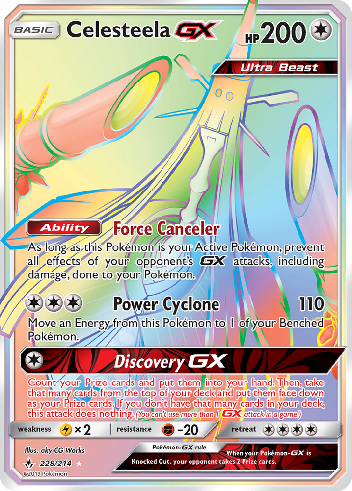 Pokemon | Celesteela GX (228/214) [Sun & Moon: Unbroken Bonds] | The Nerd Merchant
