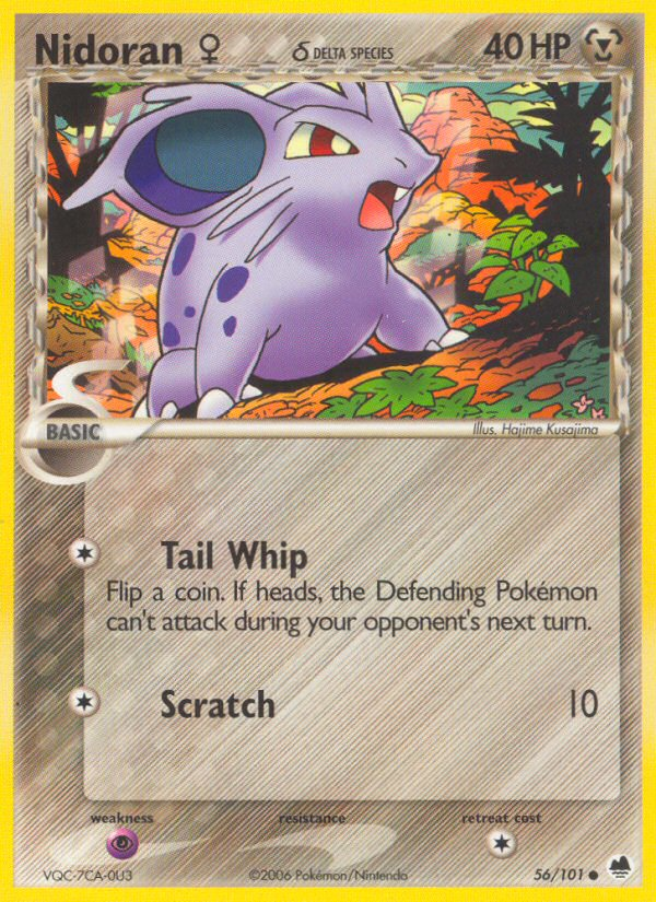 Pokemon | Nidoran (56/101) (Female) (Delta Species) [EX: Dragon Frontiers] | The Nerd Merchant
