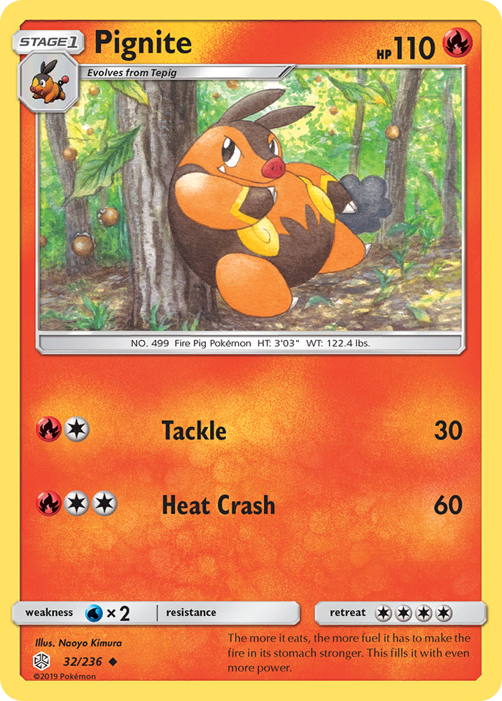 Pokemon| Pignite (32/236) [Sun & Moon: Cosmic Eclipse] | The Nerd Merchant
