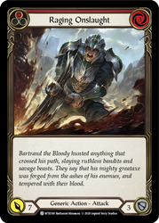 Flesh and Blood TCG | Raging Onslaught (Red) [U-WTR188] (Welcome to Rathe Unlimited)  Unlimited Rainbow Foil | The Nerd Merchant