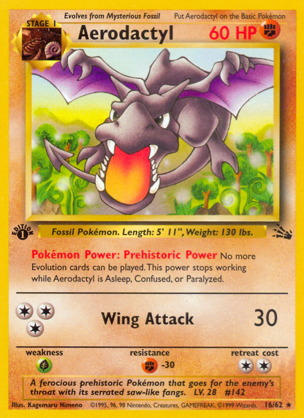 Pokemon | Aerodactyl (16/62) [Fossil 1st Edition] | The Nerd Merchant