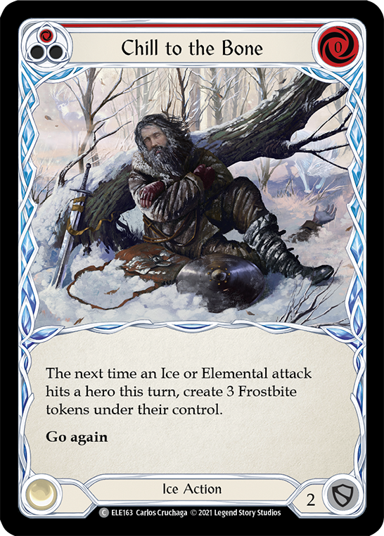 Flesh and Blood TCG | Chill to the Bone (Red) [ELE163] (Tales of Aria)  1st Edition Rainbow Foil | The Nerd Merchant
