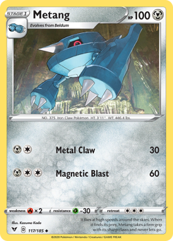 Pokemon | Metang (117/185) [Sword & Shield: Vivid Voltage] | The Nerd Merchant
