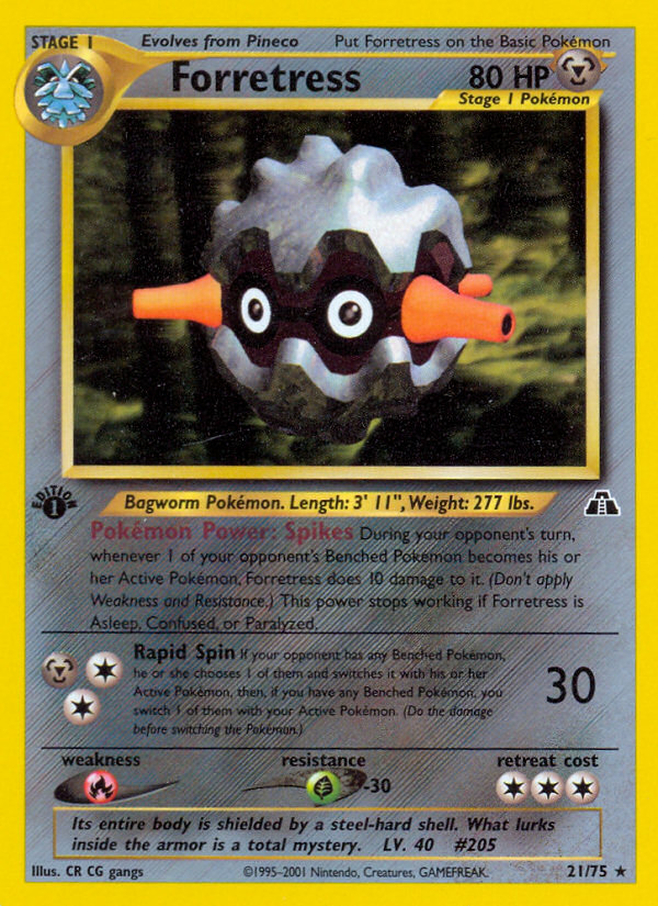 Pokemon | Forretress (21/75) [Neo Discovery 1st Edition] | The Nerd Merchant