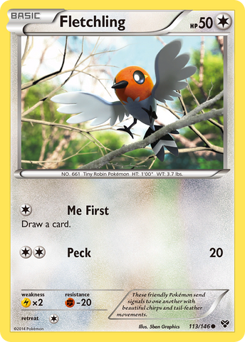 Pokemon | Fletchling (113/146) [XY: Base Set] | The Nerd Merchant