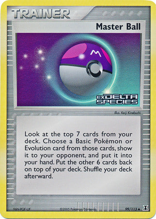 Pokemon | Master Ball (99/113) (Stamped) [EX: Delta Species] | The Nerd Merchant