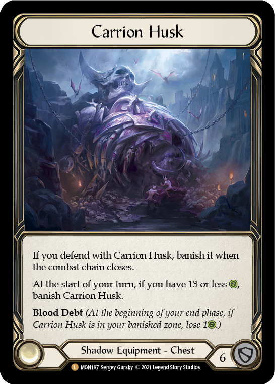 Flesh and Blood TCG | Carrion Husk [MON187-CF] (Monarch)  1st Edition Cold Foil | The Nerd Merchant