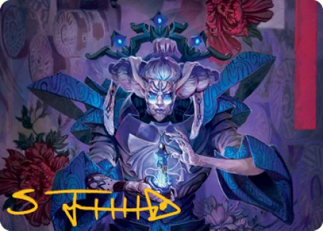 Magic | Tameshi, Reality Architect 1 Art Card (Gold-Stamped Signature) [Kamigawa: Neon Dynasty Art Series] | The Nerd Merchant