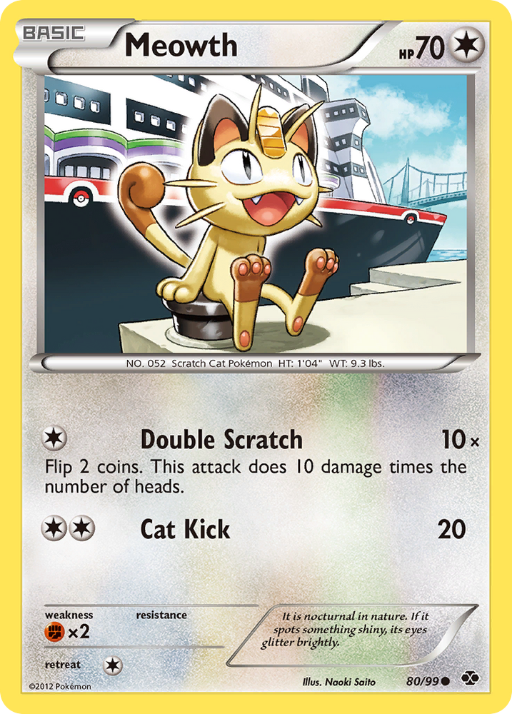 Pokemon | Meowth (80/99) [Black & White: Next Destinies] | The Nerd Merchant