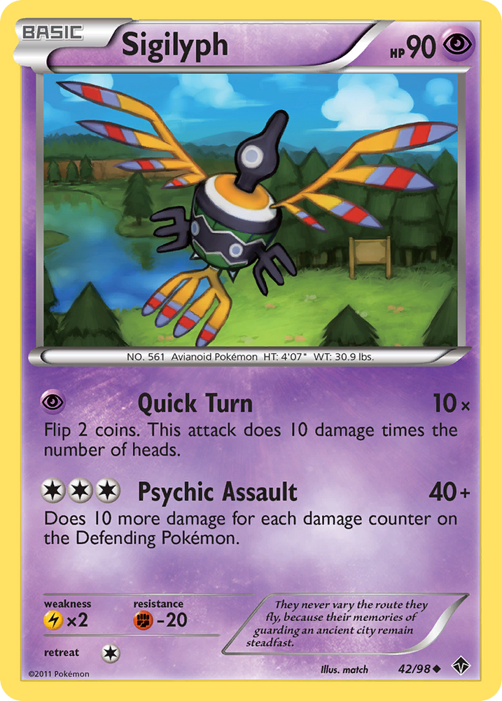 Pokemon | Sigilyph (42/98) [Black & White: Emerging Powers] | The Nerd Merchant