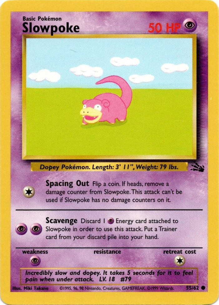 Pokemon | Slowpoke (55/62) [Fossil Unlimited] | The Nerd Merchant