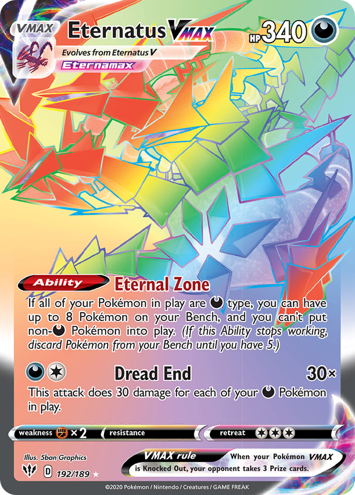 Pokemon | Eternatus VMAX (192/189) [Sword & Shield: Darkness Ablaze] | The Nerd Merchant