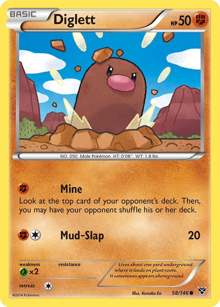 Pokemon | Diglett (58/146) [XY: Base Set] | The Nerd Merchant