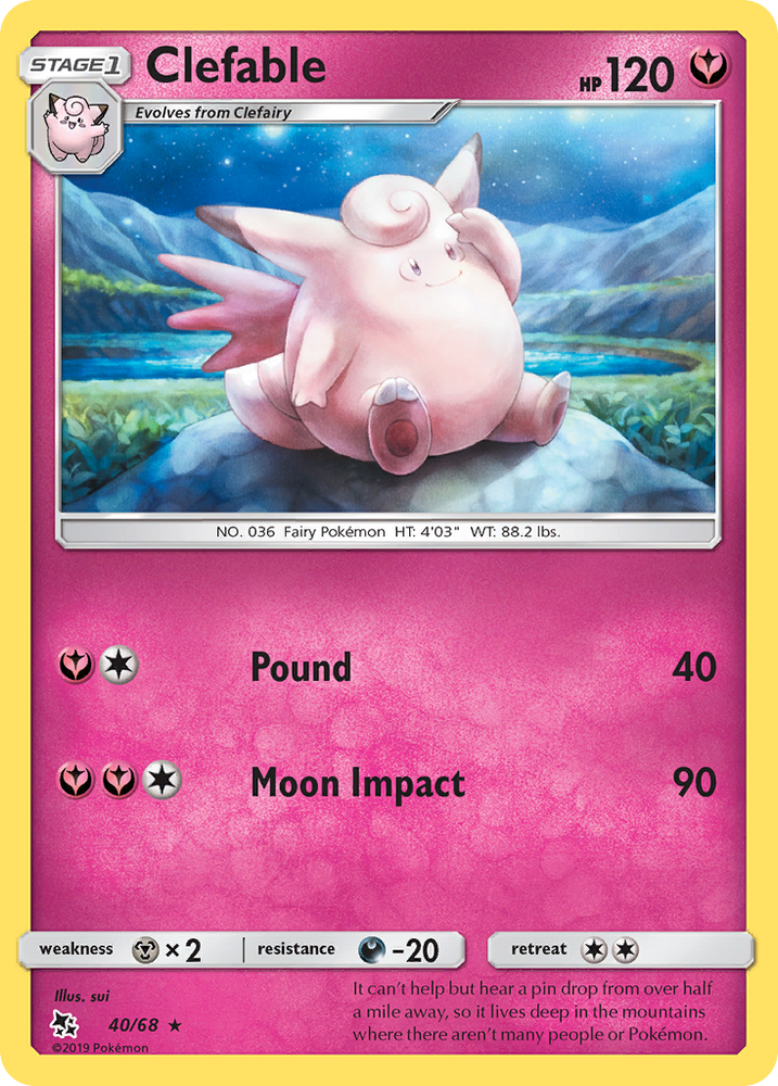 Pokemon | Clefable (40/68) [Sun & Moon: Hidden Fates] | The Nerd Merchant