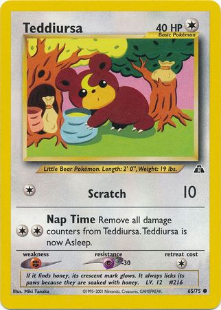 Pokemon | Teddiursa (65/75) [Neo Discovery Unlimited] | The Nerd Merchant