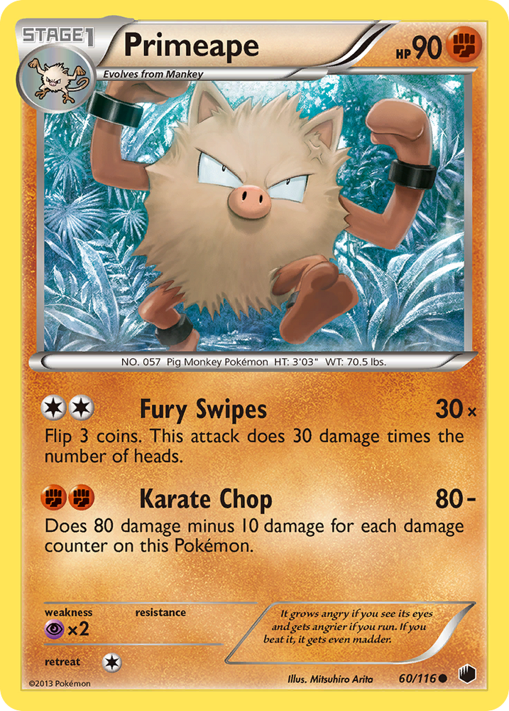 Pokemon | Primeape (60/116) [Black & White: Plasma Freeze] | The Nerd Merchant
