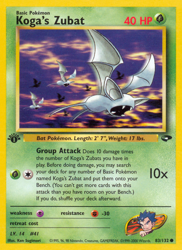 Pokemon | Koga's Zubat (83/132) [Gym Challenge 1st Edition] | The Nerd Merchant