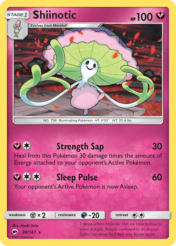 Pokemon | Shiinotic (98/147) [Sun & Moon: Burning Shadows] | The Nerd Merchant