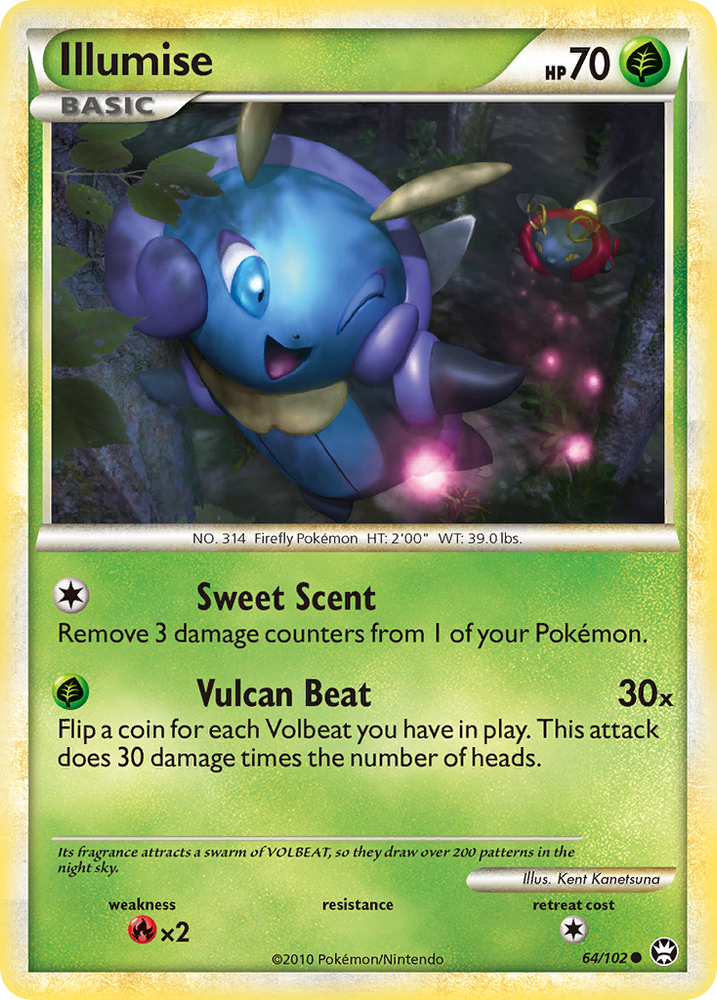 Pokemon | Illumise (64/102) [HeartGold & SoulSilver: Triumphant] | The Nerd Merchant