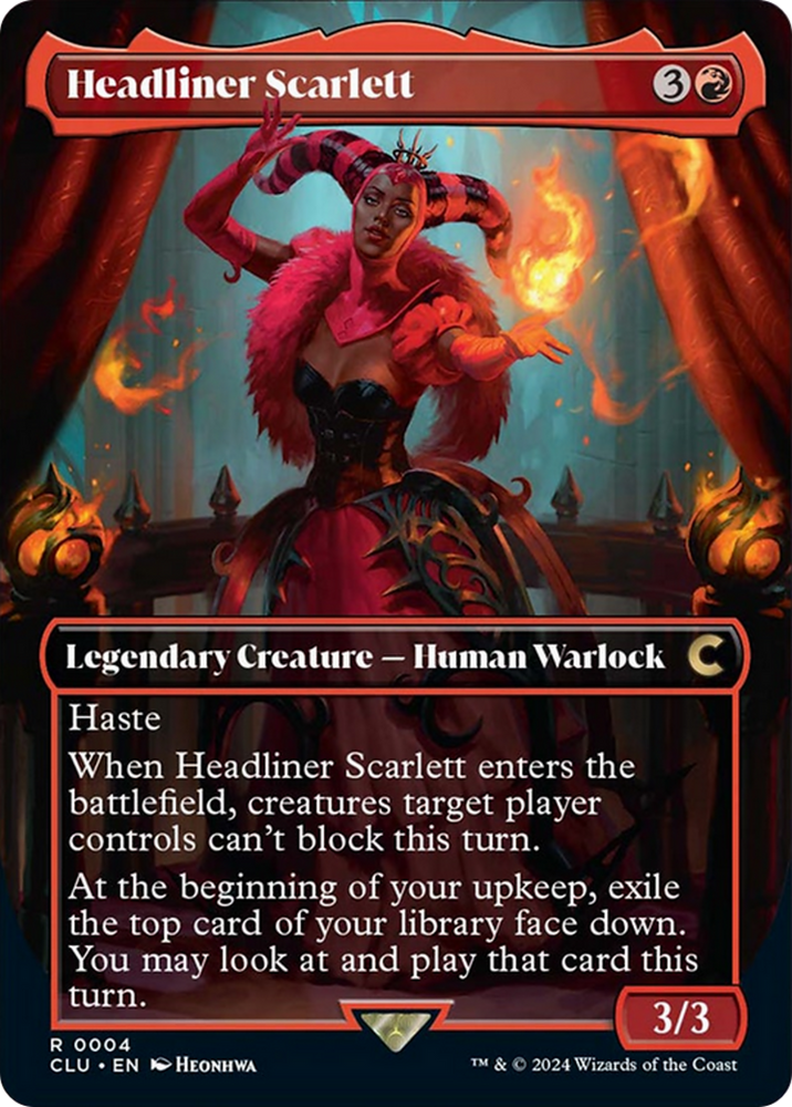 Magic | Headliner Scarlett (Borderless) [Ravnica: Clue Edition] | The Nerd Merchant