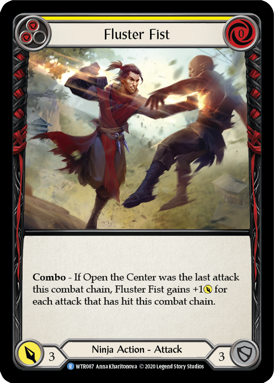 Flesh and Blood TCG | Fluster Fist (Yellow) [U-WTR087] (Welcome to Rathe Unlimited)  Unlimited Rainbow Foil | The Nerd Merchant