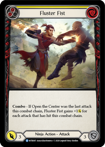 Flesh and Blood TCG | Fluster Fist (Yellow) [U-WTR087] (Welcome to Rathe Unlimited)  Unlimited Rainbow Foil | The Nerd Merchant