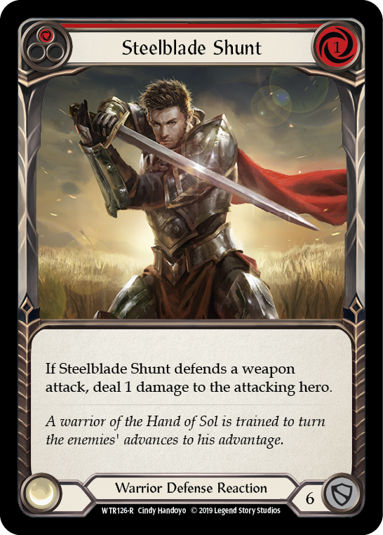 Flesh and Blood TCG | Steelblade Shunt (Red) [WTR126-R] (Welcome to Rathe)  Alpha Print Normal | The Nerd Merchant