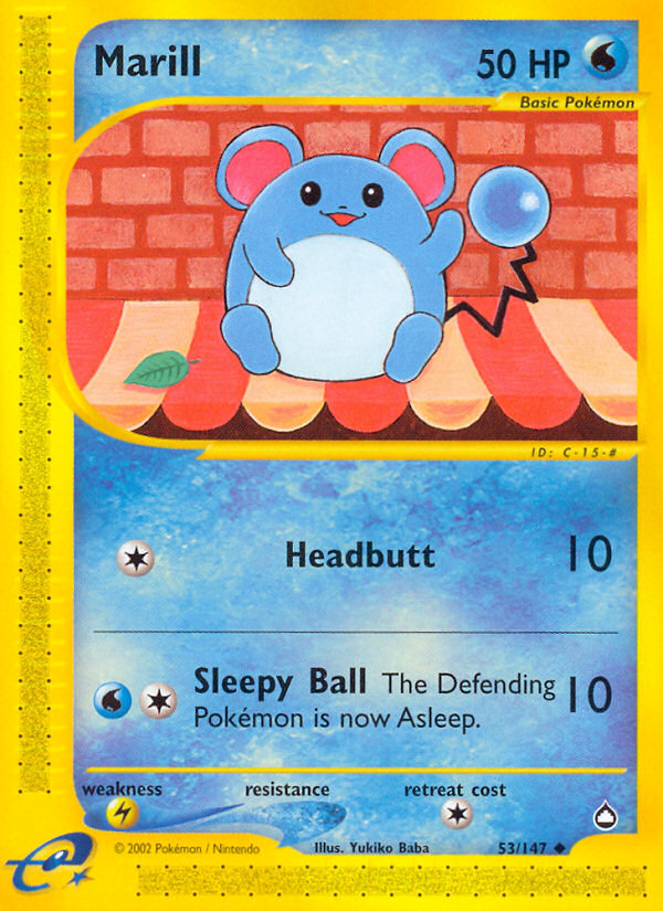 Pokemon | Marill (53/147) [Aquapolis] | The Nerd Merchant